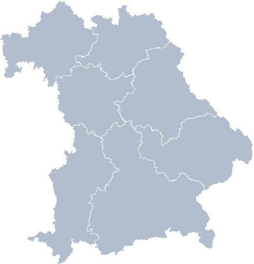 Bayern Regierungsbezirke Karte - Regierungsbezirke bayern karte mit